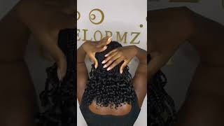 Short knotless braids with curly ends braids knotlessbraids boxbraids elormztouch [upl. by Attekahs]