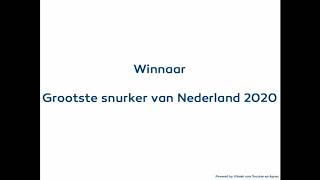 Winnaar Grootste snurker van Nederland 2020 [upl. by Ball]