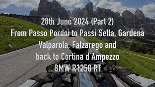 BMW R 1250 RT  Pure Sound  Part 2 of Sella Round in South Tyrol  Italian Dolomites [upl. by Oiramel]