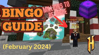 February 2024 BINGO GUIDE Hypixel Skyblock [upl. by Leahcimauhsoj741]