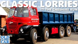 Classic lorries driving The Cheshire Run 2021 ft old trucks from Bedford Albion Foden Leyland etc [upl. by Ganiats]