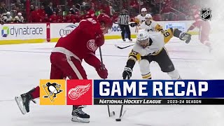 Penguins  Red Wings 926  NHL Highlights 2023 [upl. by Esinal]