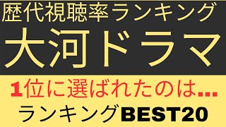 NHK大河ドラマ 歴代視聴率ランキング BEST20 [upl. by Apgar]