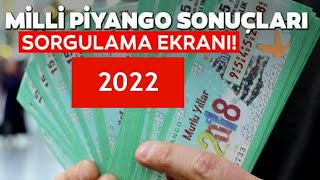 2022 MİLLİ PİYANGO BİLET SORGULAMA [upl. by Mcilroy]