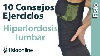 10 consejos y ejercicios para la lordosis lumbar baja [upl. by Filide]