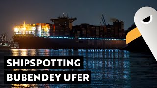 Shipspotting Bubendey Ufer mit 🚢 400 m HMM SOUTHAMPTON ⚓️ Hamburg Hafen Live [upl. by Glovsky]