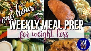 ONE HOUR Weekly WW Meal Prep  Kale salad turkey amp cheese pockets [upl. by Revolc244]