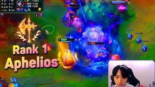 Rank 1 Aphelios Smurfing 1000LP KR Challenger Gameplay EXPOSED [upl. by Enorej]