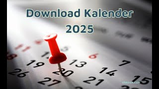 Download Kalender 2025 PDF CDR AI JPG Gratis Update 2025 [upl. by Katalin]