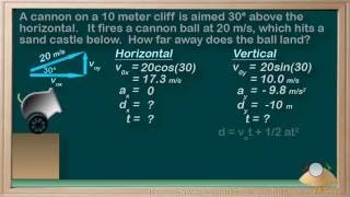 WCLN  Physics  Projectile Problem 3 [upl. by Josepha]