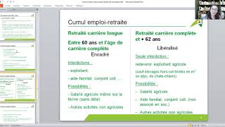 Cumul emploi retraite en agriculture [upl. by Gregrory752]