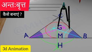 Antarbrit in Hindi How to Construct Inscribed Circle Class 10 Mathematics [upl. by Samale]