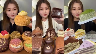 ASMR Dessert Mukbang Eating Cake  Mukbang Eating Show💗🍰🧁 [upl. by Oniger]