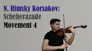 CONCERTMASTER PLAYS N RimskyKorsakov Scheherazade Movement 4 🎻 Roberto Racz [upl. by Aicelav]