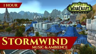 Stormwind  Music amp Ambience 1 hour 4K World of Warcraft Legion 735 [upl. by Walt83]