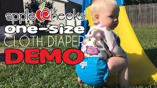 AppleCheeks One Size Diaper Demo  Review  Clothdiapers [upl. by Notneb23]