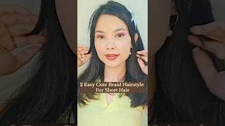 2 Easy Braid Hairstyle For Short hair  Braids Hairstyles School Hairstlye💇‍♂️shortsfeed shorts [upl. by Ahsirkal]