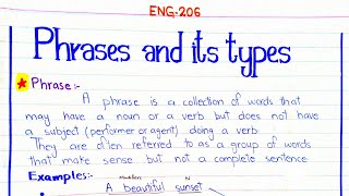 Phrases and its types ENG206 linguistics 4thsememster pu [upl. by Quint]