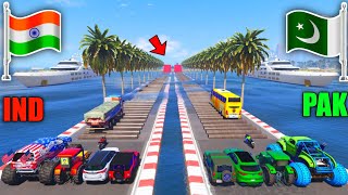 GTA 5 Indian Cars Vs Super Cars  Impossible Sky Ramp Cross Challenge  HINDI  GTA 5 Indian Cars [upl. by Ramiah234]