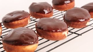 Homemade Boston Cream Donuts Recipe  Laura Vitale  Laura in the Kitchen Episode 867 [upl. by Dalpe]