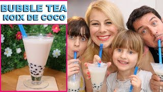 BUBBLE TEA NOIX DE COCO RECETTE Ft Studio Bubble Tea ♡ VIRGINIE FAIT SA CUISINE 98 [upl. by Eybbob391]