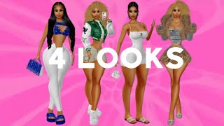 IMVU GIRL FEMALE BADDIE AVATAR OUTFITS 4 LOOKS [upl. by Valry]