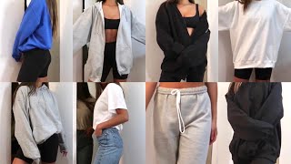 BEST AFFORDABLE SWEATSUIT  LOUNGEWEAR TRY ON HAUL 2020  Basic Gildan Crew Sweatpants and Hoodies [upl. by Stauder]