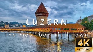 Beautifully day in Luzern Switzerland  UHD 4K Walkthrough [upl. by Melonie]