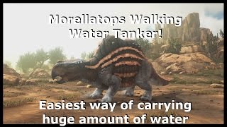 ARK Scorched Earth  Morellatops  Easiest way of getting and carrying lots of water [upl. by Im]