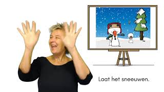 ©Ik ben een sneeuwpop  met gebaren thema WINTER liedje voor kleuters en peuters [upl. by Ayin]