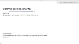 Determinación de ConjuntosExtensión y Comprensión [upl. by Virgilia281]