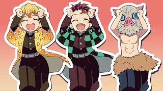 【手描き】鬼滅の刃でｳｯｰｳｯｰｳﾏｳﾏﾟ∀ﾟ鬼殺隊編 kimetsu Caramelldansen [upl. by Netneuq]