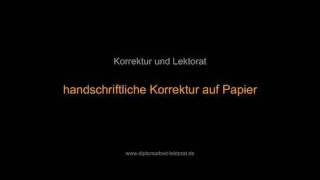 Korrektur und Lektorat  handschriftlich auf Papier  Teil 2 [upl. by Li]