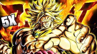 EVERYONE IS HIS VICTIM 5x ZENKAI BUFFED LF LSSJ BROLY IS BROKEN  Dragon Ball Legends [upl. by Annodal]