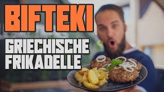 ORIGINAL BIFTEKI  Die griechische Frikadelle vom Grill 🔥🔥 [upl. by Anairol]