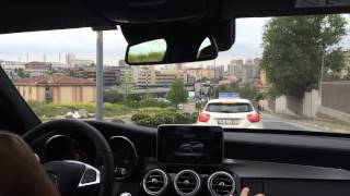 2014 W205 Mercedes C180 AMG Test [upl. by Aenyl641]