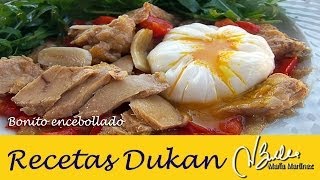 Bonito Encebollado Dukan listo en 7 minutos  Dukan Diet Winter Tuna Salad  Poached Egg [upl. by Hyman]