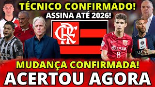 JORGE JESUS NO FLAMENGO MUDANÇA CONFIRMADA OSCAR NO FINAL DO ANO e NOTICIAS DO FLAMENGO [upl. by Brookes]