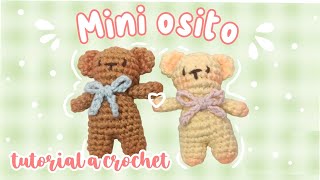 Mini Osito Teddy  Crochet Bear Keychain🍓🧸 [upl. by Aihtnyc]