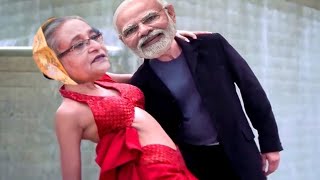 Khairun Lo Tor Lamba Mathar Kesh  Modi Hasina Dance  Bangla Funny Song [upl. by Gnilrits]