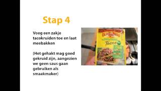 Gezond recept volkoren wrap met kruidig gehakt en zure room [upl. by Natale]