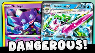 Tsareena ex amp Sableye are a DANEGEROUS Combo Can Take 6 Prizes in 1 Turn [upl. by Calypso]