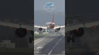 Impressive EasyJet landing at Lisbon Airport [upl. by Atineb]