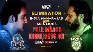 India Maharajas v Asia Lions  Highlights  Match 7  Eliminator  Legends League Cricket 2023 [upl. by Ivets]