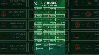 PSL 2024 Complete Schedule shorts psl2024 [upl. by Burg]