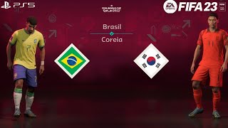 FIFA 23  Brasil vs Coreia do Sul  Gameplay PS5 4K 60FPS Copa do Mundo FIFA 2022 [upl. by Saxet]