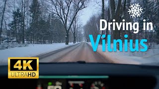 Cinematic Dashcam Driving on a snowy roads vilnius winterdrive cinematic dirtrace 4k [upl. by Kimberlee966]