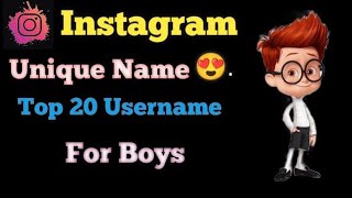 💥Top 20 Attractive Instagram names 🥰  Best name for Instagram for boys👦 Attitude username for boys [upl. by Mcdonald]