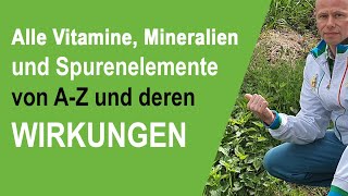 Alle wichtigen Vitamine Mineralien und Spurenelemente von AZ und deren Wirkungen im Überblick [upl. by Anjali368]