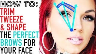 HOW TO GET PERFECT BROWS How to Tweeze Trim amp Shape Your Eyebrows 2 Methods [upl. by Hirsh]